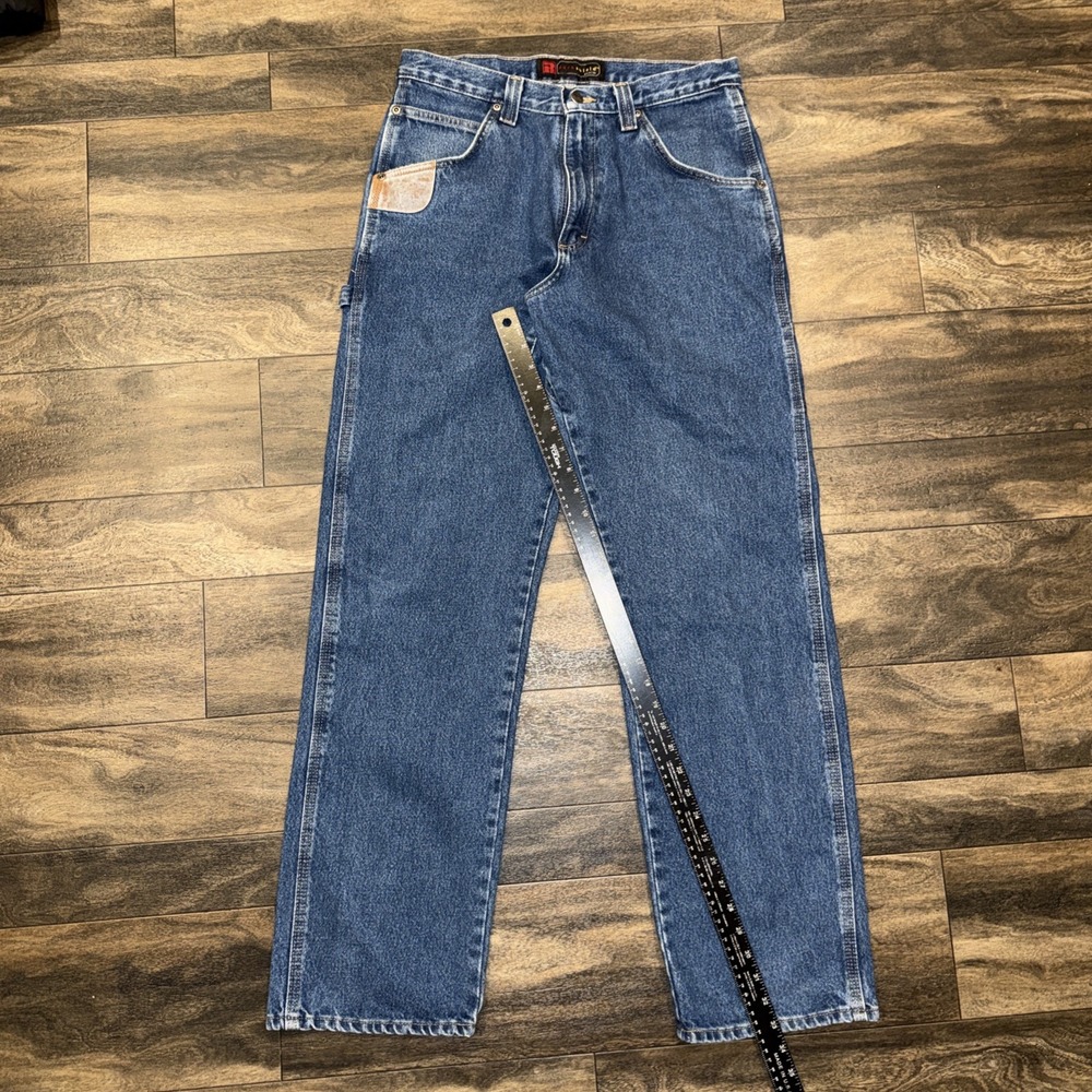 Wrangler Riggs Workwear Durashield Denim Dark Wash Jeans Carpenter Men's 32x34 - Picture 6 of 10